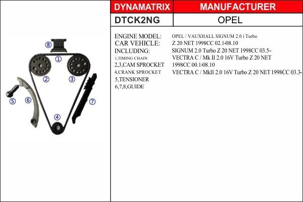 Dynamatrix DTCK2NG Timing chain kit DTCK2NG