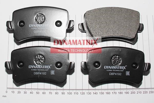 Dynamatrix DBP4192 Brake Pad Set, disc brake DBP4192