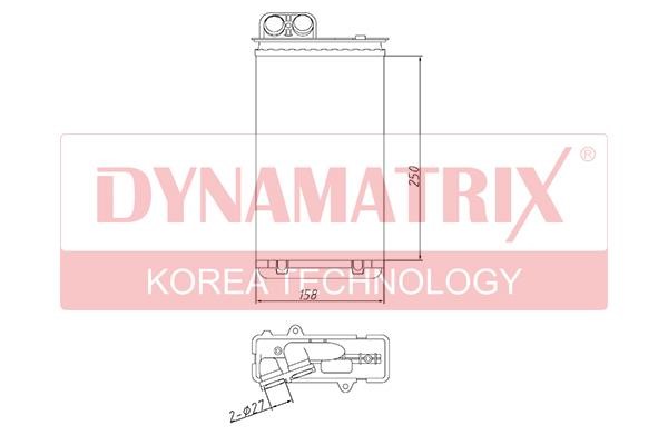 Dynamatrix DR72935 Heat exchanger, interior heating DR72935
