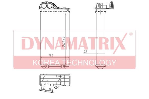 Dynamatrix DR71157 Heat exchanger, interior heating DR71157