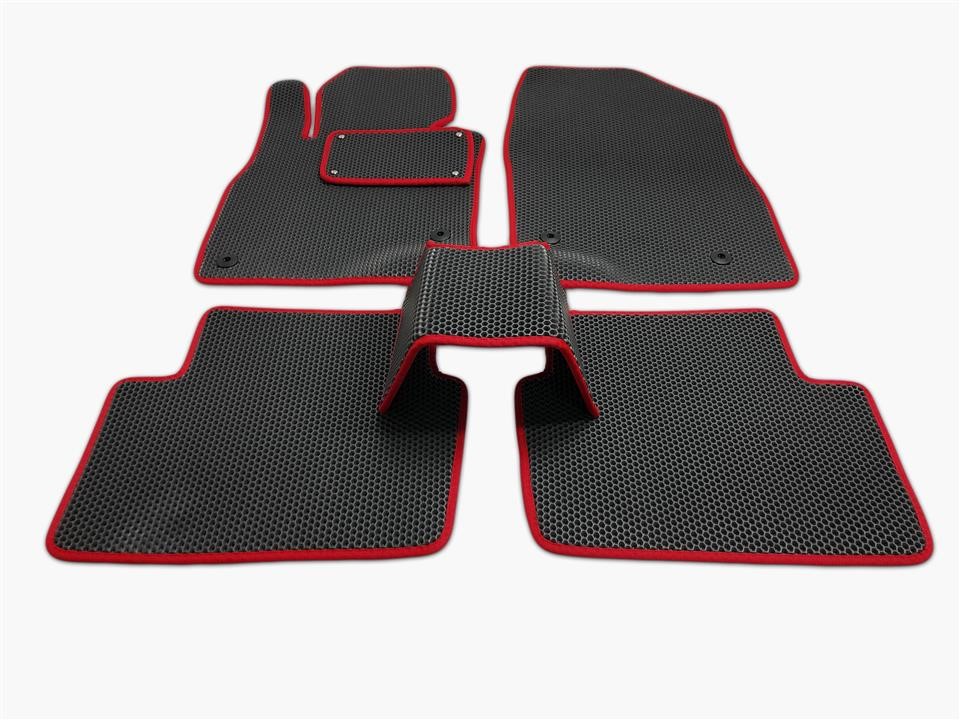 EVA Dywaniki Interior mats 5 pcs for Mazda 6 GJ Station Wagon Manual Front wheeldrive, Honeycomb, Color: Grey + Red – price