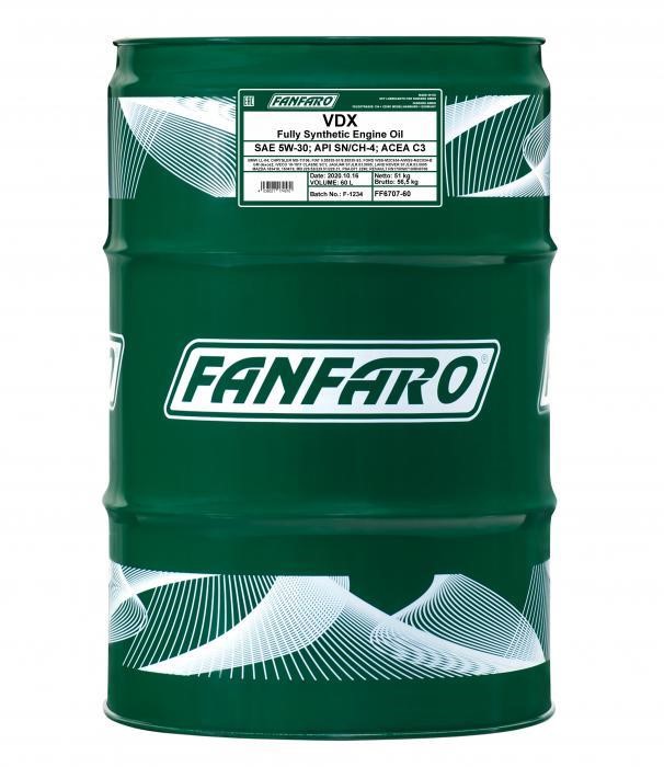 Fanfaro FF6707-60 Motor oil FanFaro VDX 5W-30, 60 l FF670760