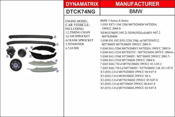 Dynamatrix DTCK74NG Timing chain kit DTCK74NG