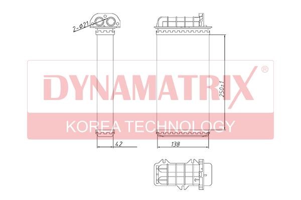 Dynamatrix DR71441 Heat exchanger, interior heating DR71441