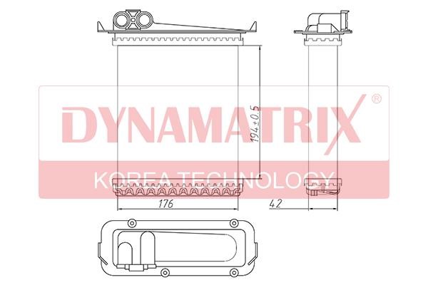 Dynamatrix DR73640 Heat exchanger, interior heating DR73640