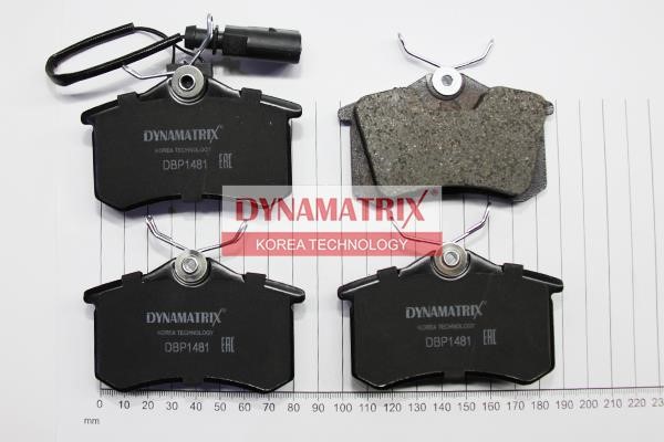 Dynamatrix DBP1481 Brake Pad Set, disc brake DBP1481