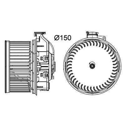 Mahle/Behr AB 259 000P Fan assy - heater motor AB259000P