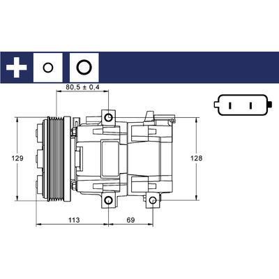 Mahle/Behr ACP 88 000P Compressor, air conditioning ACP88000P