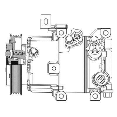 Mahle/Behr ACP 631 000P Compressor, air conditioning ACP631000P