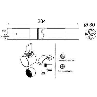 Mahle/Behr AD 251 000S Dryer, air conditioner AD251000S