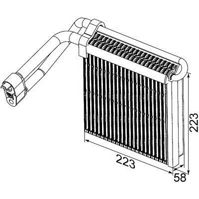 Mahle/Behr AE 96 000P Air conditioner evaporator AE96000P