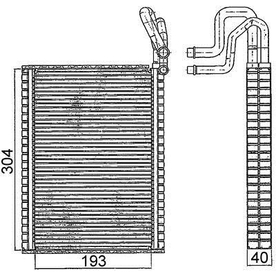 Mahle/Behr AE 116 000S Air conditioner evaporator AE116000S
