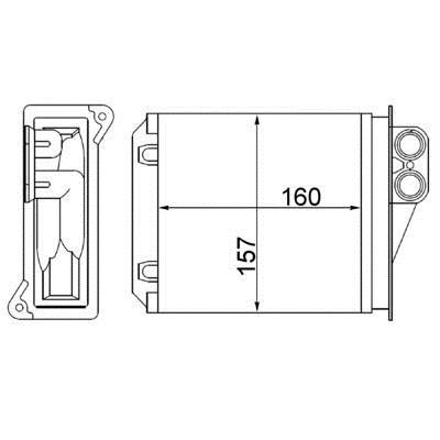 Mahle/Behr AH 168 000S Heat exchanger, interior heating AH168000S