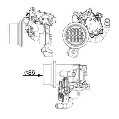 Mahle/Behr CE 18 000P Exhaust gas cooler CE18000P