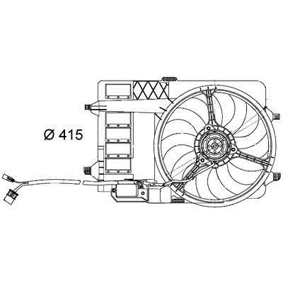 Mahle/Behr CFF 29 000S Hub, engine cooling fan wheel CFF29000S