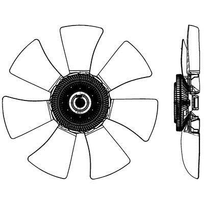 Mahle/Behr CFF 491 000P Hub, engine cooling fan wheel CFF491000P