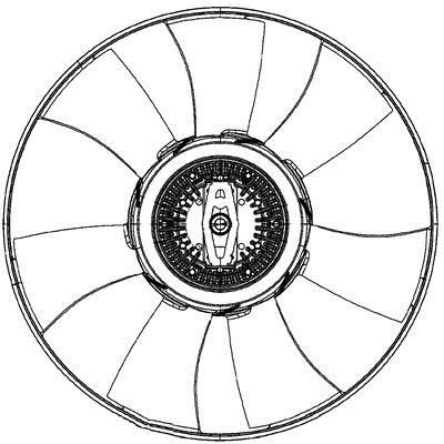 Mahle/Behr CFF 493 000P Hub, engine cooling fan wheel CFF493000P