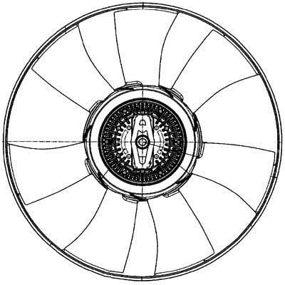 Mahle/Behr CFF 500 000P Hub, engine cooling fan wheel CFF500000P
