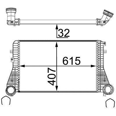 Mahle/Behr CI 83 000S Intercooler, charger CI83000S