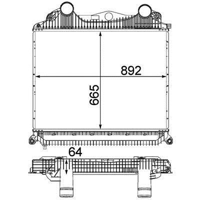 Mahle/Behr CI 123 000P Intercooler, charger CI123000P CI123000P Mahle/Behr Intercooler, charger