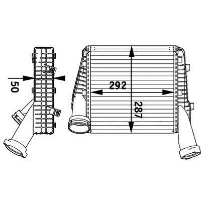 Mahle/Behr CI 141 000P Intercooler, charger CI141000P