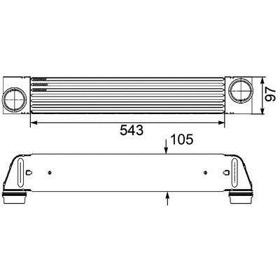 CI189000P Mahle/Behr Intercooler, charger