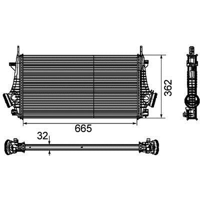 Mahle/Behr CI 191 000P Intercooler, charger CI191000P