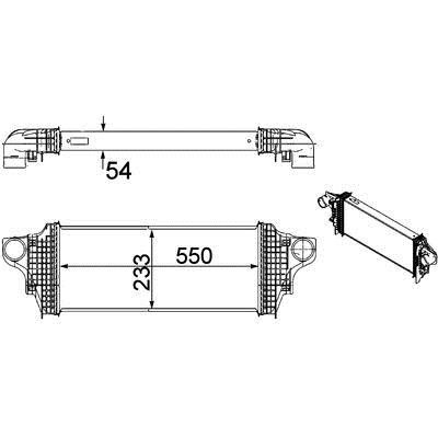 Mahle/Behr CI 238 000P Intercooler, charger CI238000P