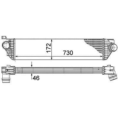 Mahle/Behr CI 386 000P Intercooler, charger CI386000P