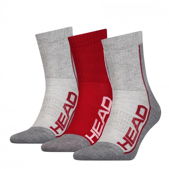 Head 791010001-07043-46 Socks Head PERFORMANCE SHORT CREW 3P UNISEX, 3 pairs, red/gray 43-46 7910100010704346