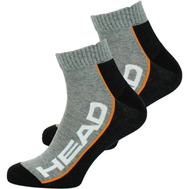 Head 781009001-23543-45 Socks Head Performance Quarter, 2 pairs, gray/black 43-45 7810090012354345
