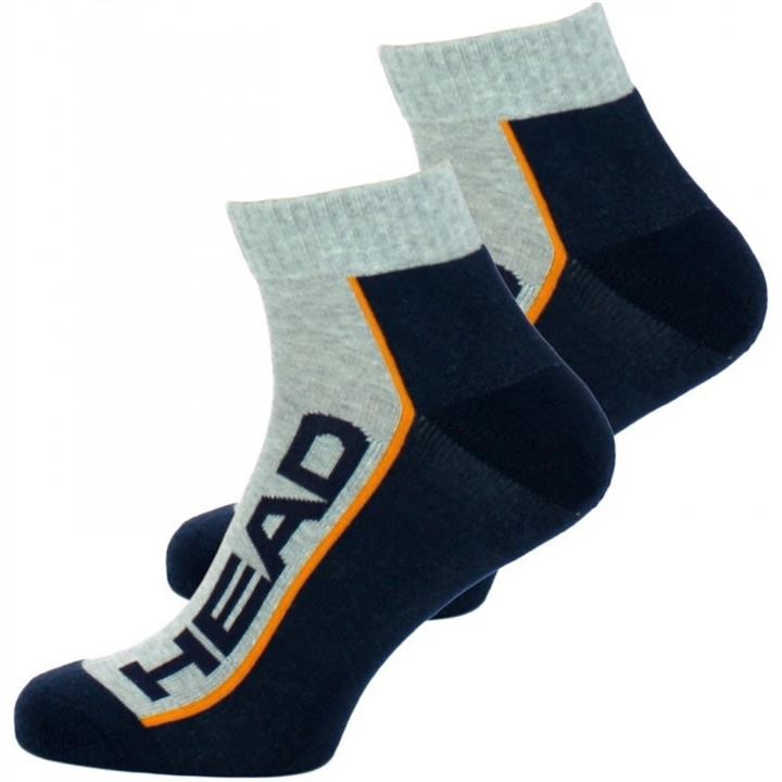 Head 781009001-87043-45 Socks Head Performance Quarter, 2 pairs, gray/blue 43-45 7810090018704345