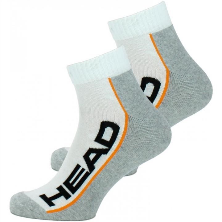 Head 781009001-06243-45 Socks Head Performance Quarter, 2 pairs, white/gray 43-45 7810090010624345