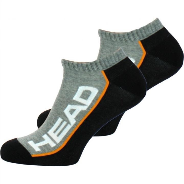 Head 781008001-23539-42 Socks Head Performance Sneaker, 2 pairs, gray/black 39-42 7810080012353942