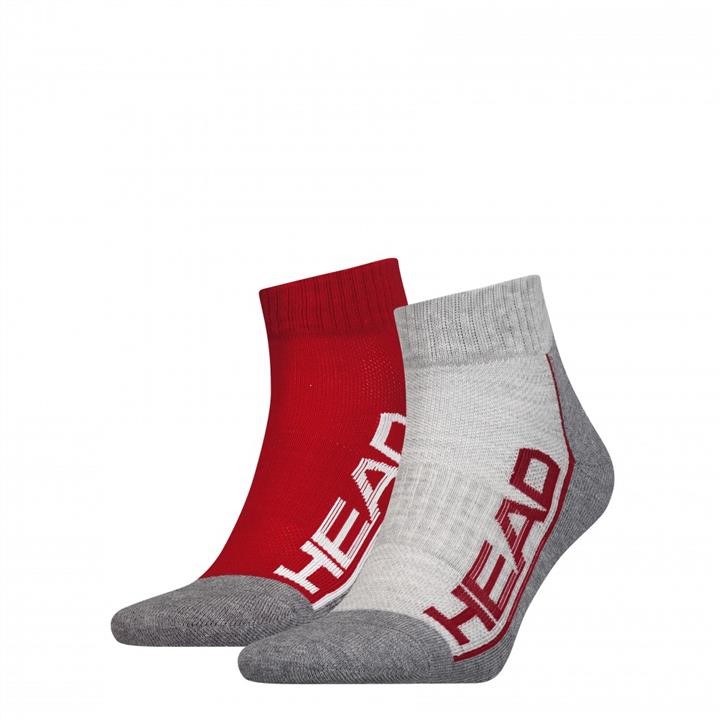 Head 791019001-07043-46 Socks Head PERFORMANCE SNEAKER 2P UNISEX, 2 pairs, red/gray 43-46 7910190010704346