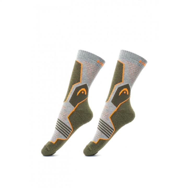 Socks Head HIKING CREW 2P UNISEX, 2 pairs, gray&#x2F;green 39-42 Head 781001001-15939-42