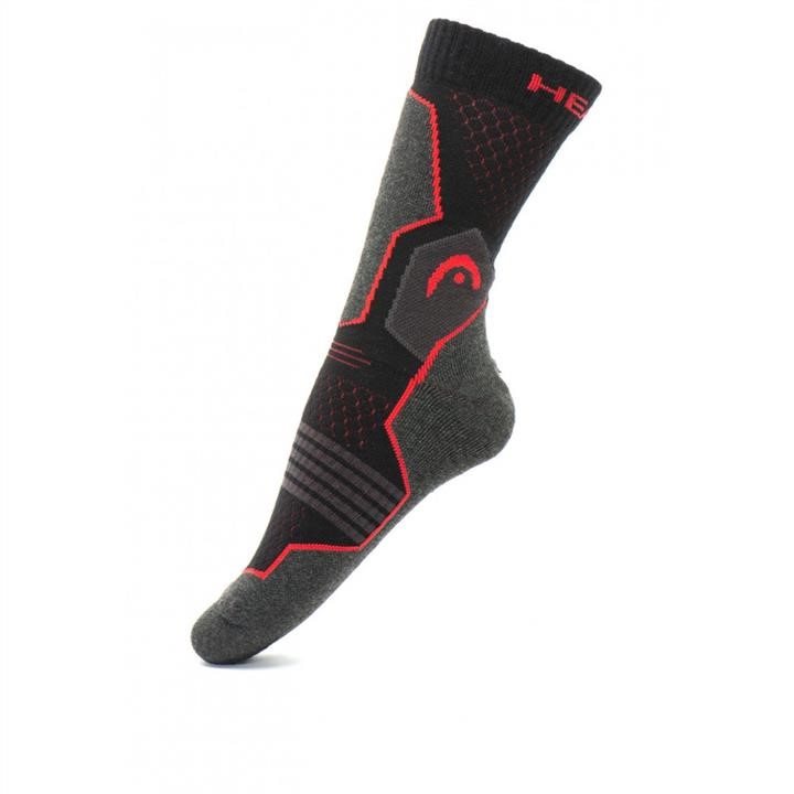 Socks Head HIKING CREW 2P UNISEX, 2 pairs, black&#x2F;red 43-46 Head 781001001-23243-46