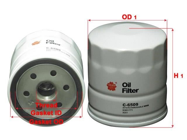 Sakura C-6509 Oil Filter C6509