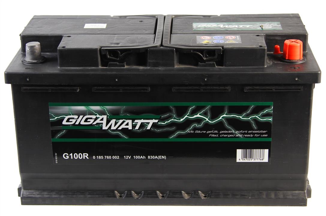 Gigawatt 0 185 760 002 Battery Gigawatt 12V 100AH 830A(EN) R+ 0185760002
