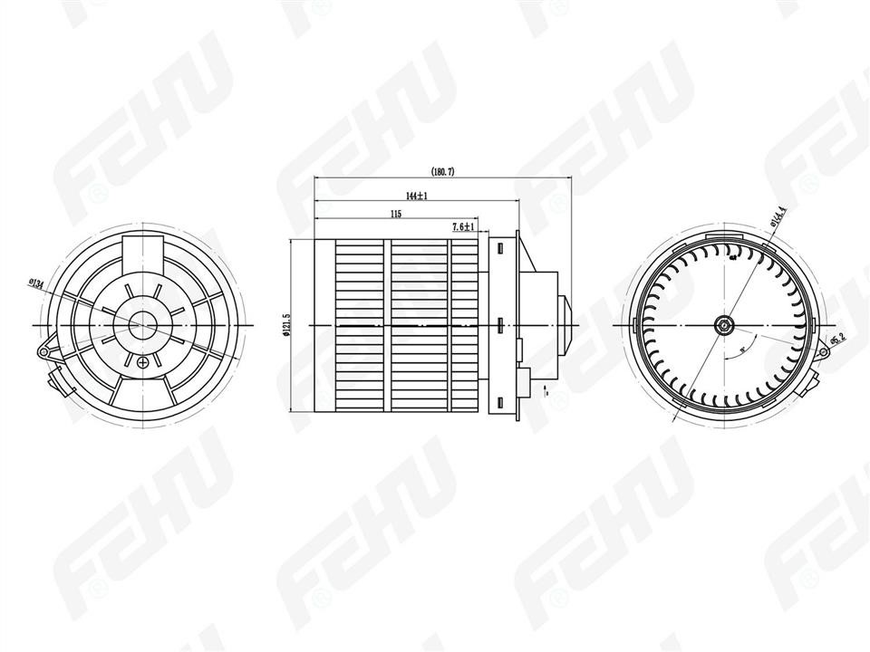 Fehu FFH1065 Fan assy - heater motor FFH1065