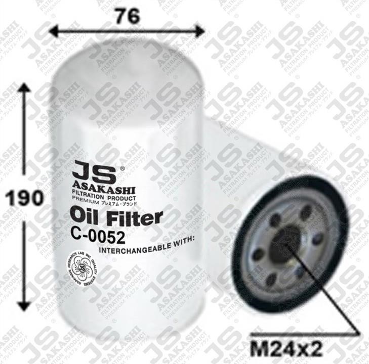 JS Asakashi C0052 Oil Filter C0052