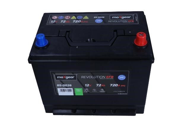 Maxgear 85-0026 Battery Maxgear 12V 72AH 720A(EN) R+ 850026
