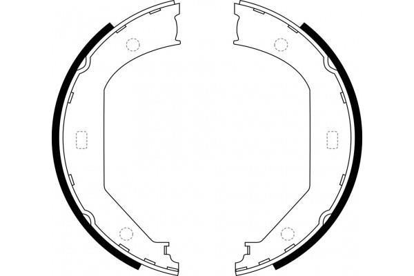 NiBK FN0560 Parking brake shoes FN0560