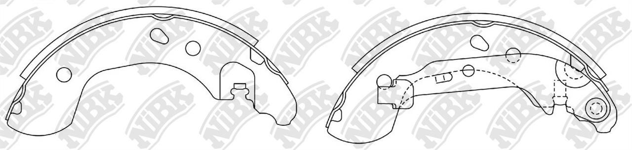 Brake shoe set NiBK FN1289