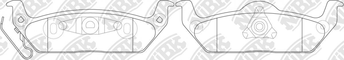 NiBK PN0065 Brake Pad Set, disc brake PN0065