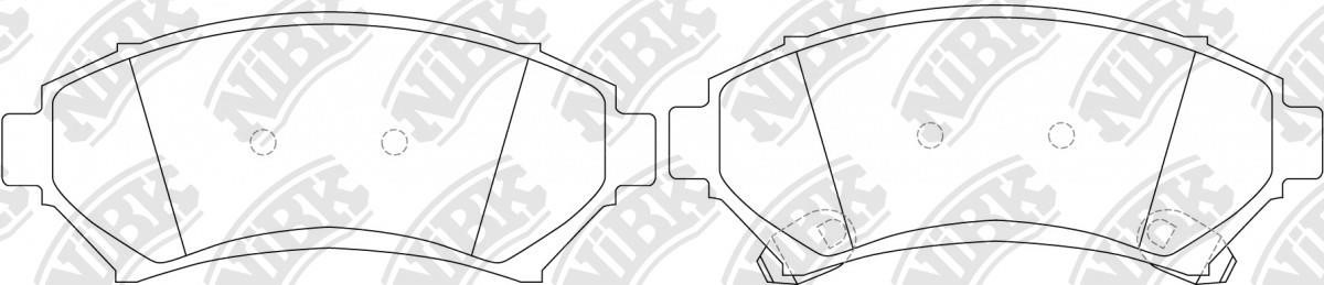 NiBK PN0174 Brake Pad Set, disc brake PN0174