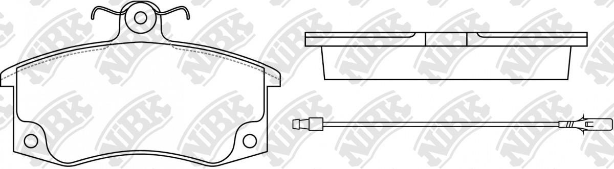 NiBK PN0223W Brake Pad Set, disc brake PN0223W
