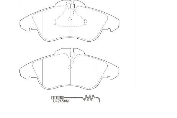 NiBK PN0301W Brake Pad Set, disc brake PN0301W