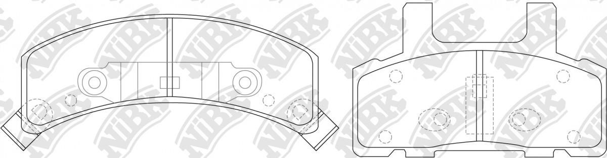 NiBK PN0308 Brake Pad Set, disc brake PN0308
