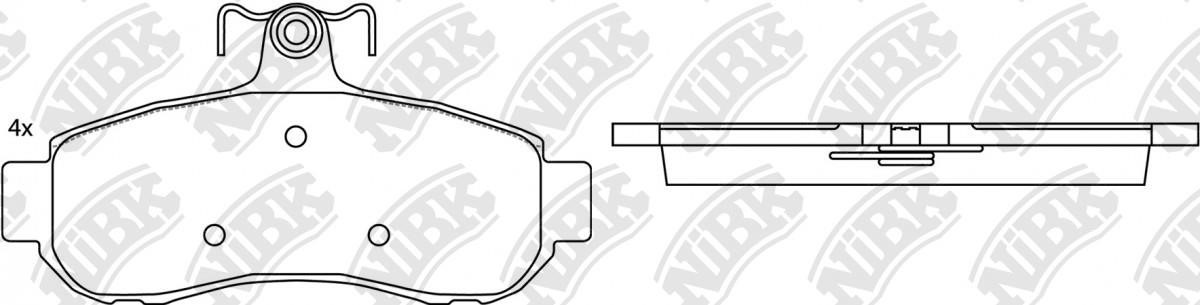 NiBK PN0383 Brake Pad Set, disc brake PN0383